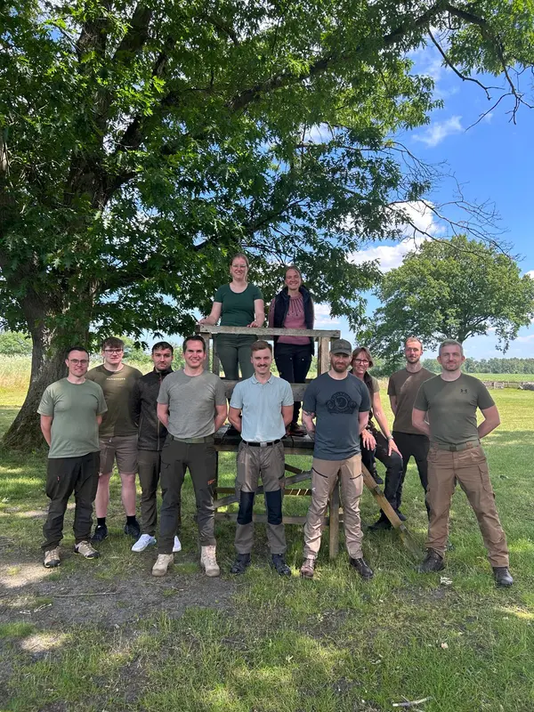 Gruppenfoto der Jagdkursgruppe Juni 2026