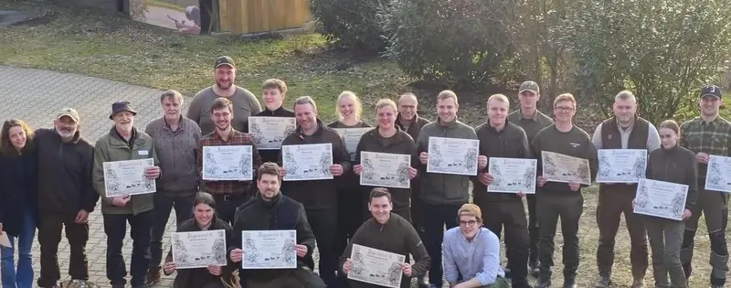 Gruppenfoto der Jagdkursgruppe Februar II 2026