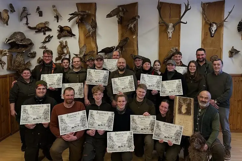 Gruppenfoto der Jagdkursgruppe Februar I 2026