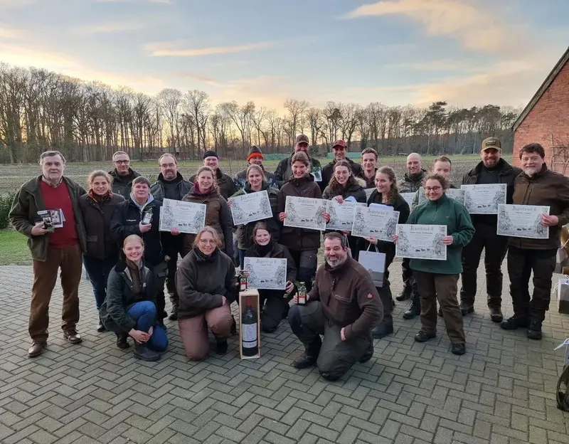 Gruppenfoto der Jagdkursgruppe Februar 2022