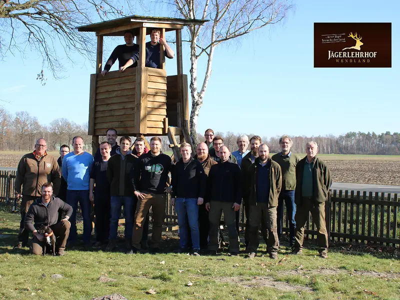 Gruppenfoto der Jagdkursgruppe 2-Wochen-Kurs Februar 2019