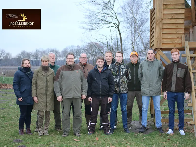 Gruppenfoto der Jagdkursgruppe Kurs zwischen den Jahren