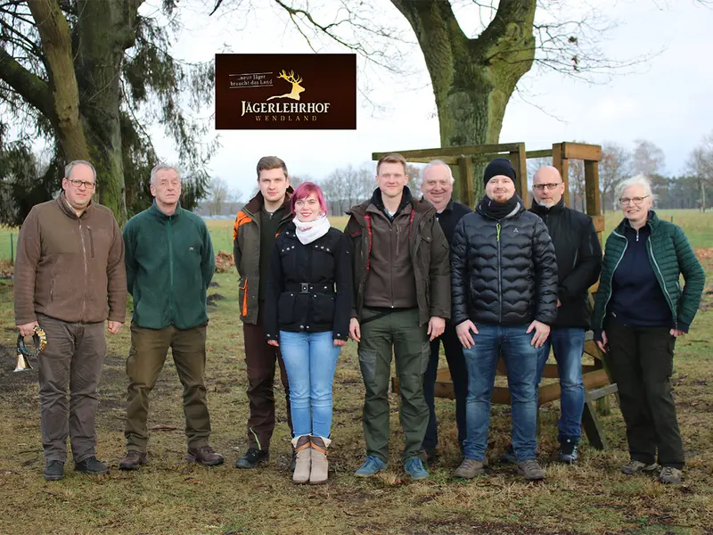 Gruppenfoto der Jagdkursgruppe 14 Tageskurs Januar 2018