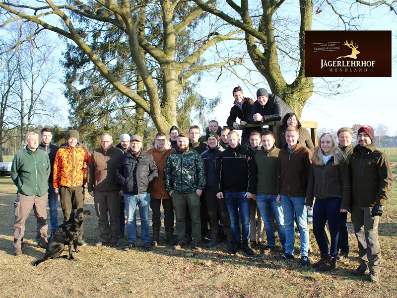 Gruppenfoto der Jagdkursgruppe Zwischen den Jahren 2018