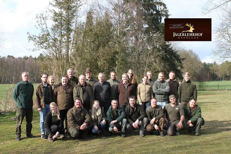 Gruppenfoto der Jagdkursgruppe Osterkurs 2016