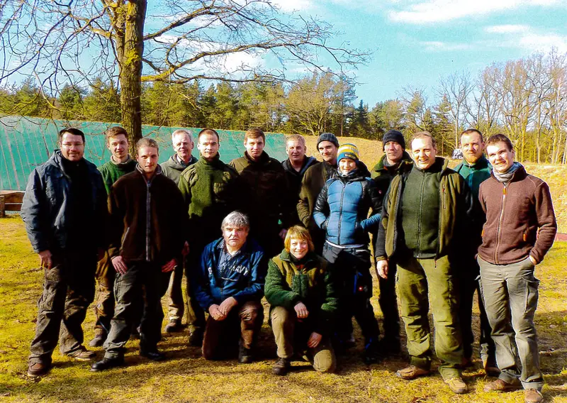 Gruppenfoto der Jagdkursgruppe Februar 2015