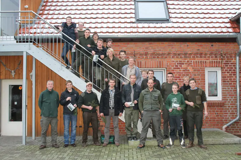 Gruppenfoto der Jagdkursgruppe Januarkurs 2013